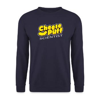 Cheese Puff Scientist - Unisex Sweatshirt - navy - Front - Alina (178cm) & Michal (187cm)