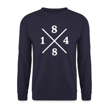 1848 – Bochum Ruhrpott Football Original - Sweat-shirt Unisexe - marine - Devant - Alina (178cm) & Michal (187cm)