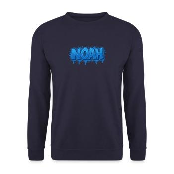 Graffiti Prénom NOAH cadeau idéal imprimable sur t - Sweat-shirt Unisexe - marine - Devant - Alina (178cm) & Michal (187cm)