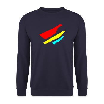 Stripes - Flag Pattern VECTOR - Unisex Sweatshirt - navy - Front - Alina (178cm) & Michal (187cm)