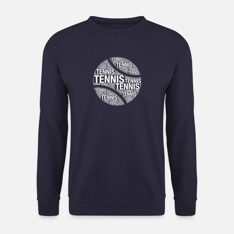 Tennisball-Wortdesign – Weiß - Unisex Pullover - Navy