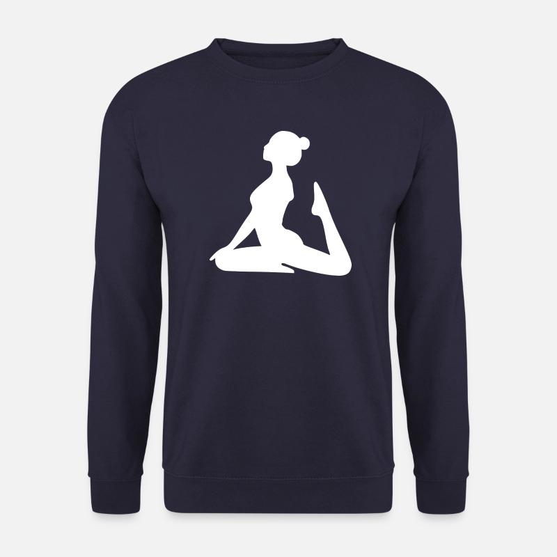 Yoga Forms Silhouettes White - Unisex Sweatshirt - navy