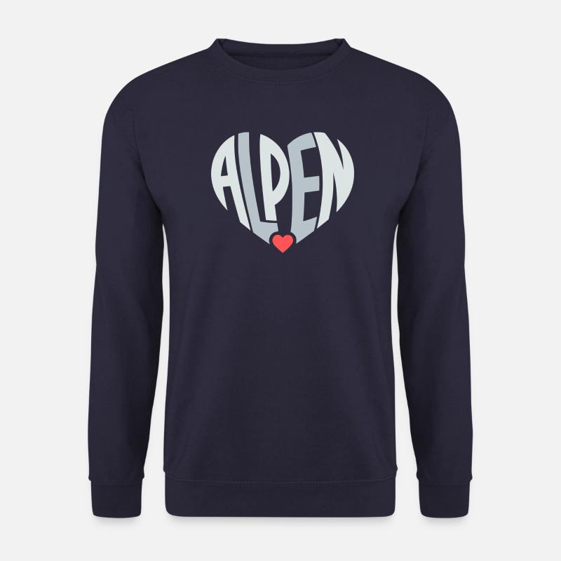 Alpine Heart Typography - Unisex Sweatshirt - navy