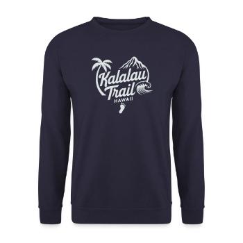 Kalalau Trail Hawaii Motif - Variable Design Colour - Unisex Sweatshirt - navy - Front - Alina (178cm) & Michal (187cm)