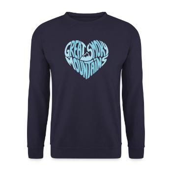 Great Smoky Mountains Heart - Unisex Sweatshirt - navy - Front - Alina (178cm) & Michal (187cm)
