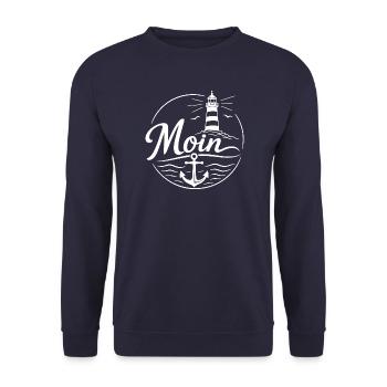Moin - Unisex Pullover - Navy - Vorne - Alina (178cm) & Michal (187cm)