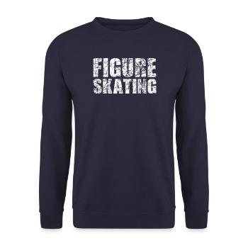 Figure Skating Eiskunstlauf - Unisex Pullover - Navy - Vorne - Alina (178cm) & Michal (187cm)