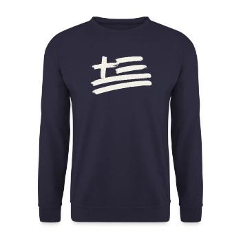 Drapeau de la Grèce - Sweat-shirt Unisexe - marine - Devant - Alina (178cm) & Michal (187cm)