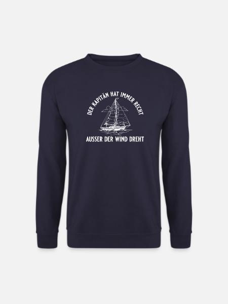 Kapitän hat immer recht außer der Wind dreht - Unisex Pullover - Navy