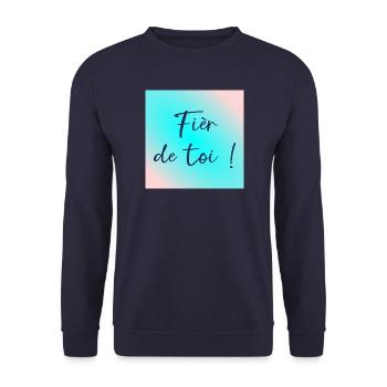 Fièr de toi - Sweat-shirt Unisexe - marine - Devant - Alina (178cm) & Michal (187cm)