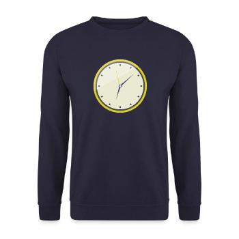 Uhr - Unisex Pullover - Navy - Vorne - Alina (178cm) & Michal (187cm)