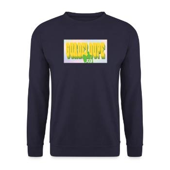 Guadeloupe 971 Souvenir-Geschenkkarte - Unisex Pullover - Navy - Vorne - Alina (178cm) & Michal (187cm)