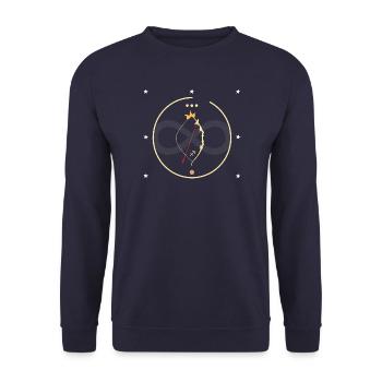 Schütze der Flammenbogen - Unisex Pullover - Navy - Vorne - Alina (178cm) & Michal (187cm)