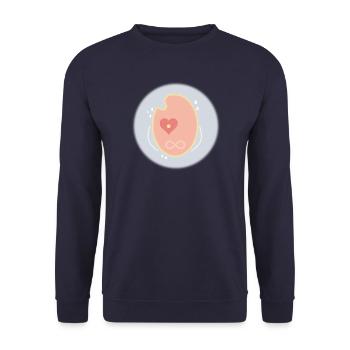 Der goldene Kokon - Unisex Pullover - Navy - Vorne - Alina (178cm) & Michal (187cm)