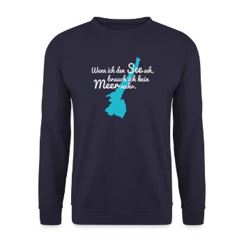 Gardasee Italien - Unisex Pullover - Navy - Vorne - Alina (178cm) & Michal (187cm)