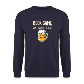 Bier Spiel Nicht Gucken - Unisex Pullover - Navy - Vorne - Alina (178cm) & Michal (187cm)