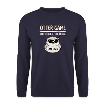 Otter Spiel Nicht Gucken - Unisex Pullover - Navy - Vorne - Alina (178cm) & Michal (187cm)