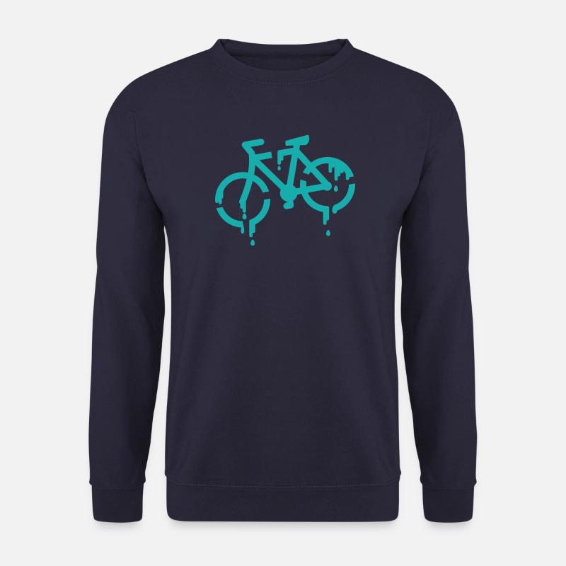 stencil bike - Unisex Pullover - Navy