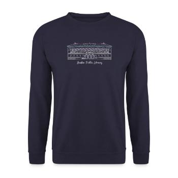 Boston, Drawing Public Library, États-Unis - Sweat-shirt Unisexe - marine - Devant - Alina (178cm) & Michal (187cm)