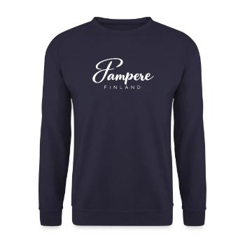 Tampere - Finland - Finnland - Suomi Skandinavien - Unisex Pullover - Navy - Vorne - Alina (178cm) & Michal (187cm)