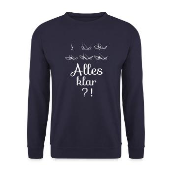 Dirigierkurven Dirigenten Chorleiter Chormusik - Unisex Pullover - Navy - Vorne - Alina (178cm) & Michal (187cm)