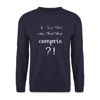 Chef de Chœur Directeur d'Orchestre Cadeu Compris? - Sweat-shirt Unisexe - marine - Devant - Alina (178cm) & Michal (187cm)