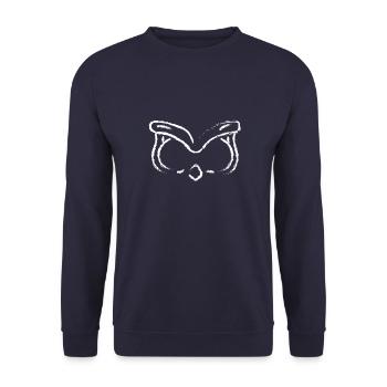 owl - Unisex Sweatshirt - navy - Front - Alina (178cm) & Michal (187cm)