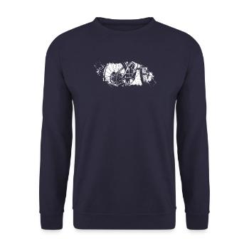 Gears in Motion - Unisex Sweatshirt - navy - Front - Alina (178cm) & Michal (187cm)
