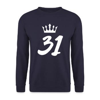 31 Couronne numérique - Sweat-shirt Unisexe - marine - Devant - Alina (178cm) & Michal (187cm)