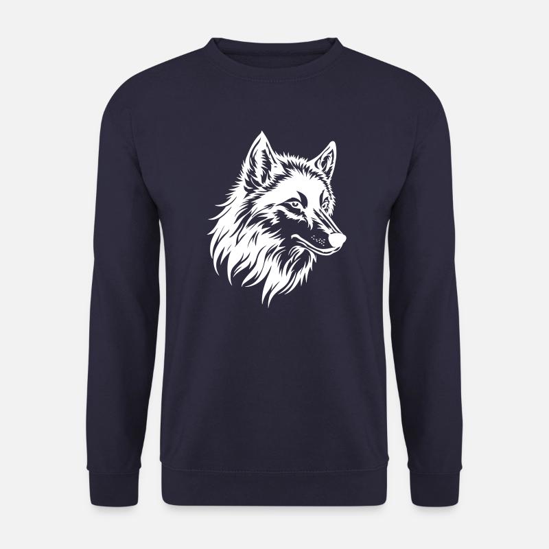 Wolf Kopf Tier Symbol - Unisex Pullover - Navy