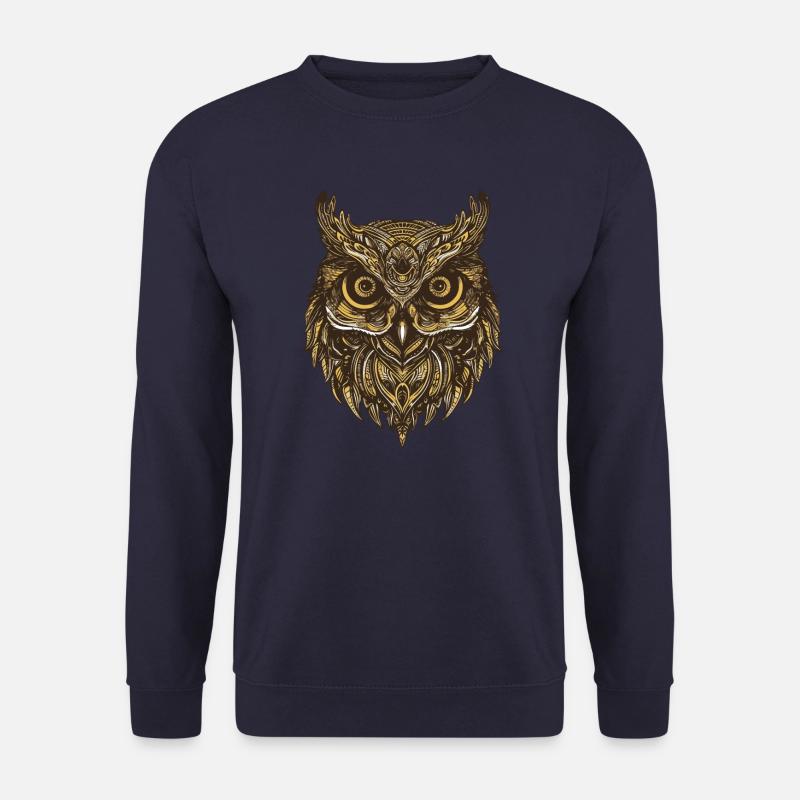 Eule Portrait - Unisex Pullover - Navy