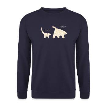 Großer Bär und kleiner Bär Sternbilder - Unisex Pullover - Navy - Vorne - Alina (178cm) & Michal (187cm)