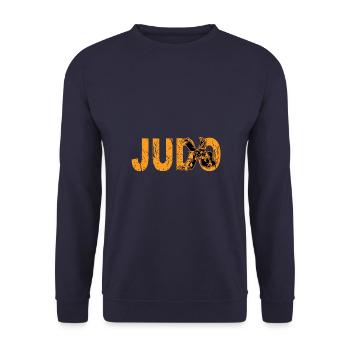 Judo - Unisex Sweatshirt - navy - Front - Alina (178cm) & Michal (187cm)