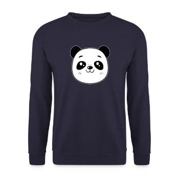Tête de panda, animal mignon - Sweat-shirt Unisexe - marine - Devant - Alina (178cm) & Michal (187cm)