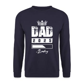 Papa 2025 Chargement Papa - Sweat-shirt Unisexe - marine - Devant - Alina (178cm) & Michal (187cm)
