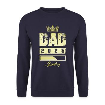 Papa 2025 Chargement Papa - Sweat-shirt Unisexe - marine - Devant - Alina (178cm) & Michal (187cm)