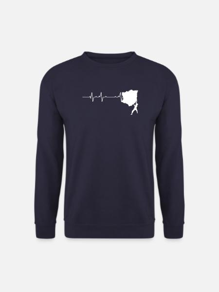 Grimpeur sur un sentier Heartbeat - Sweat-shirt Unisexe - marine