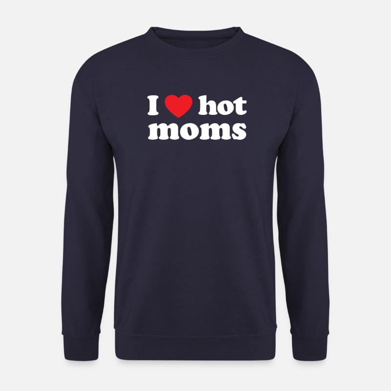I love hot Moms - Unisex Pullover - Navy
