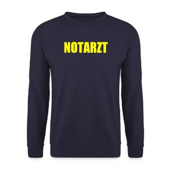 Notarzt - Unisex Pullover - Navy - Vorne - Alina (178cm) & Michal (187cm)