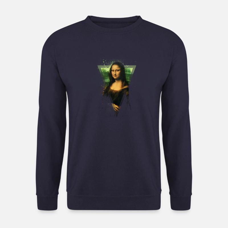 Mona Lisa - Leonardo Da Vinci Luxus - Unisex Pullover - Navy