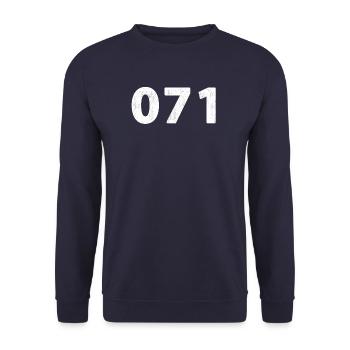 071 Leiden Zoeterwoude Voorschoten Noordwijk - Sweat-shirt Unisexe - marine - Devant - Alina (178cm) & Michal (187cm)