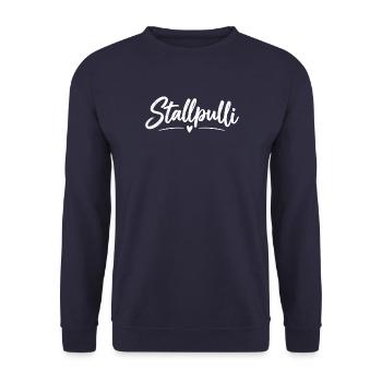 Stallpulli - Pferd - Reiterin - Stall - Pullover - Unisex Pullover - Navy - Vorne - Alina (178cm) & Michal (187cm)