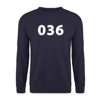 036 Almere Zeewolde - Unisex Pullover - Navy - Vorne - Alina (178cm) & Michal (187cm)