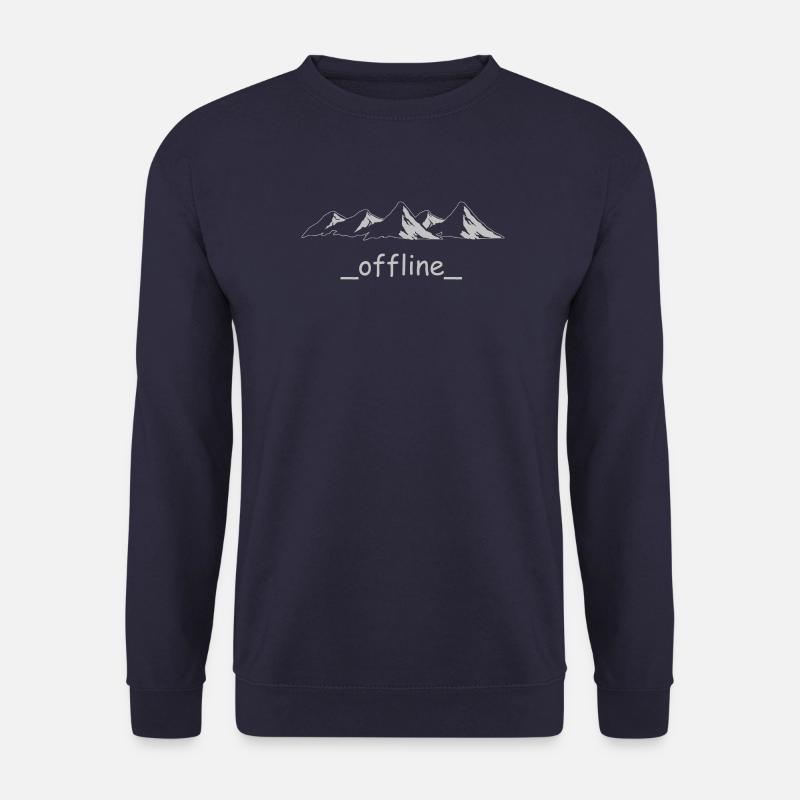 Bergsilhouette offline, Bergmotiv, offline - Unisex Pullover - Navy