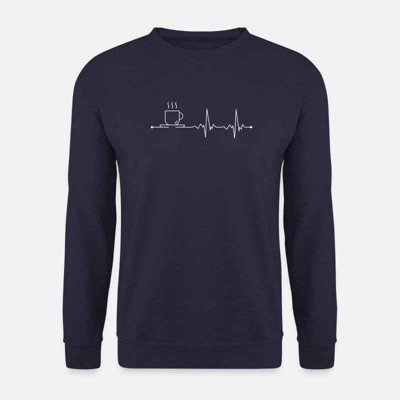 Coffee Pulse Line Art - Unisex Sweatshirt - navy