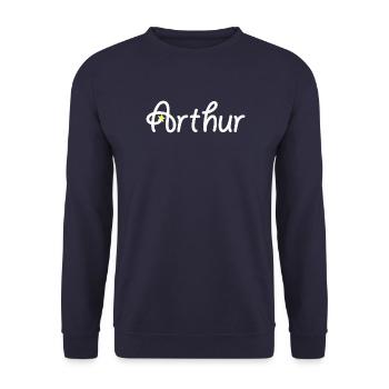 Arthur - Sweat-shirt Unisexe - marine - Devant - Alina (178cm) & Michal (187cm)
