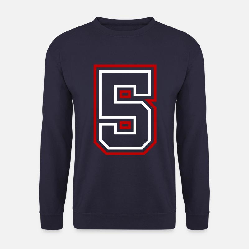 5 Numéro de numéro - Sweat-shirt Unisexe - marine