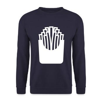 Français symbole de restauration rapide frites - Sweat-shirt Unisexe - marine - Devant - Alina (178cm) & Michal (187cm)