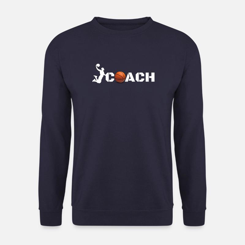 Basketball Coach Silhouette - Unisex Pullover - Navy