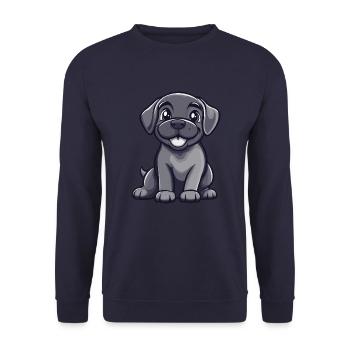 Mastiff Hund Niedlich - Unisex Pullover - Navy - Vorne - Alina (178cm) & Michal (187cm)